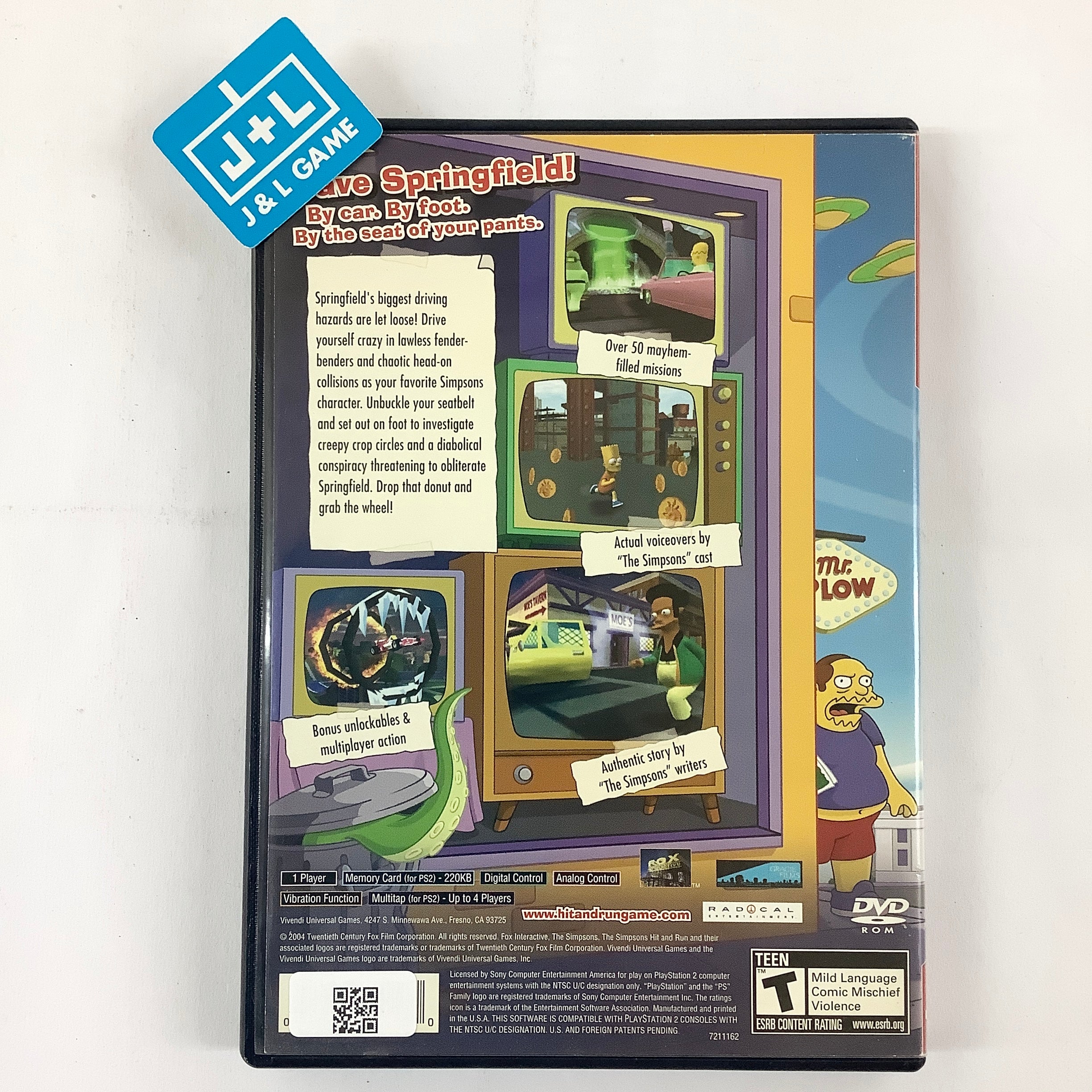 The Simpsons: Hit on sale & Run (PS2, 2003, CIB) PRE-OWNED / NM CONDITION