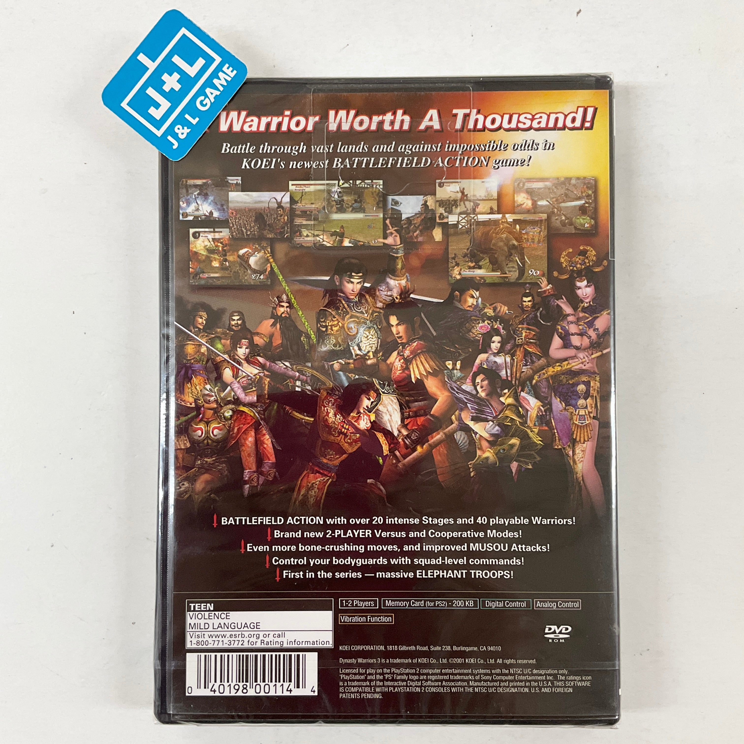 Dynasty Warriors 3 - (PS2) PlayStation 2