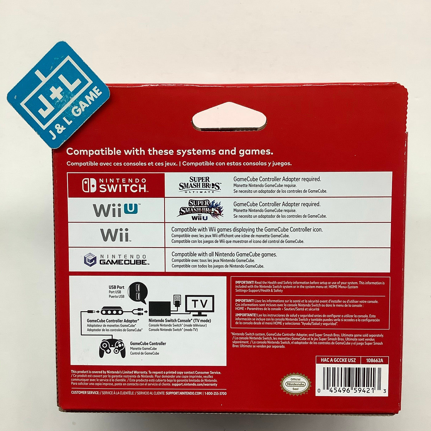 Nintendo Wii U Gamecube Controller - Super Smash Bros. Edition
