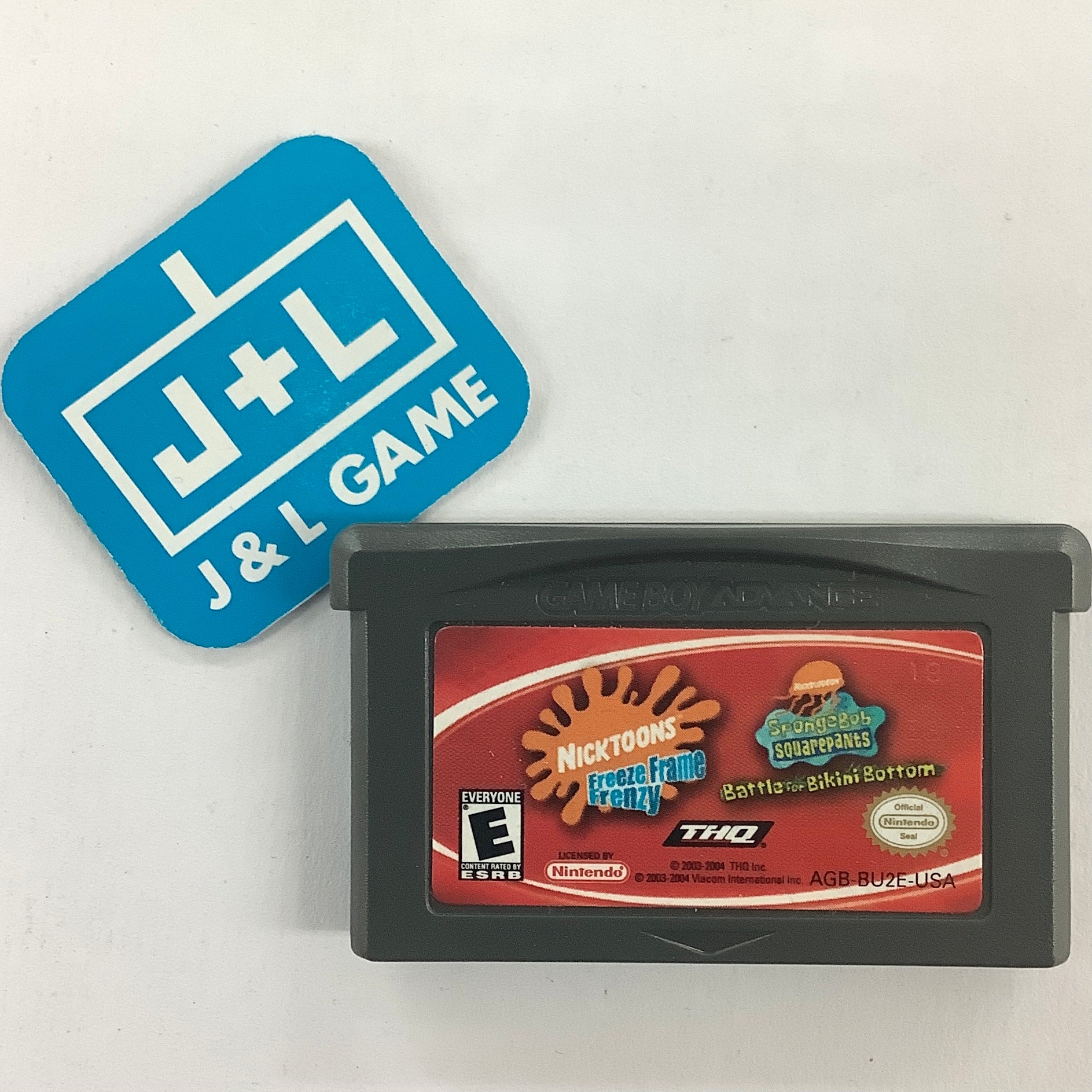 2 Games in 1 Double Pack - SpongeBob SquarePants: Battle for Bikini Bottom  & Nicktoons: Freeze Frame Frenzy - (GBA) Game Boy Advance [Pre-Owned]