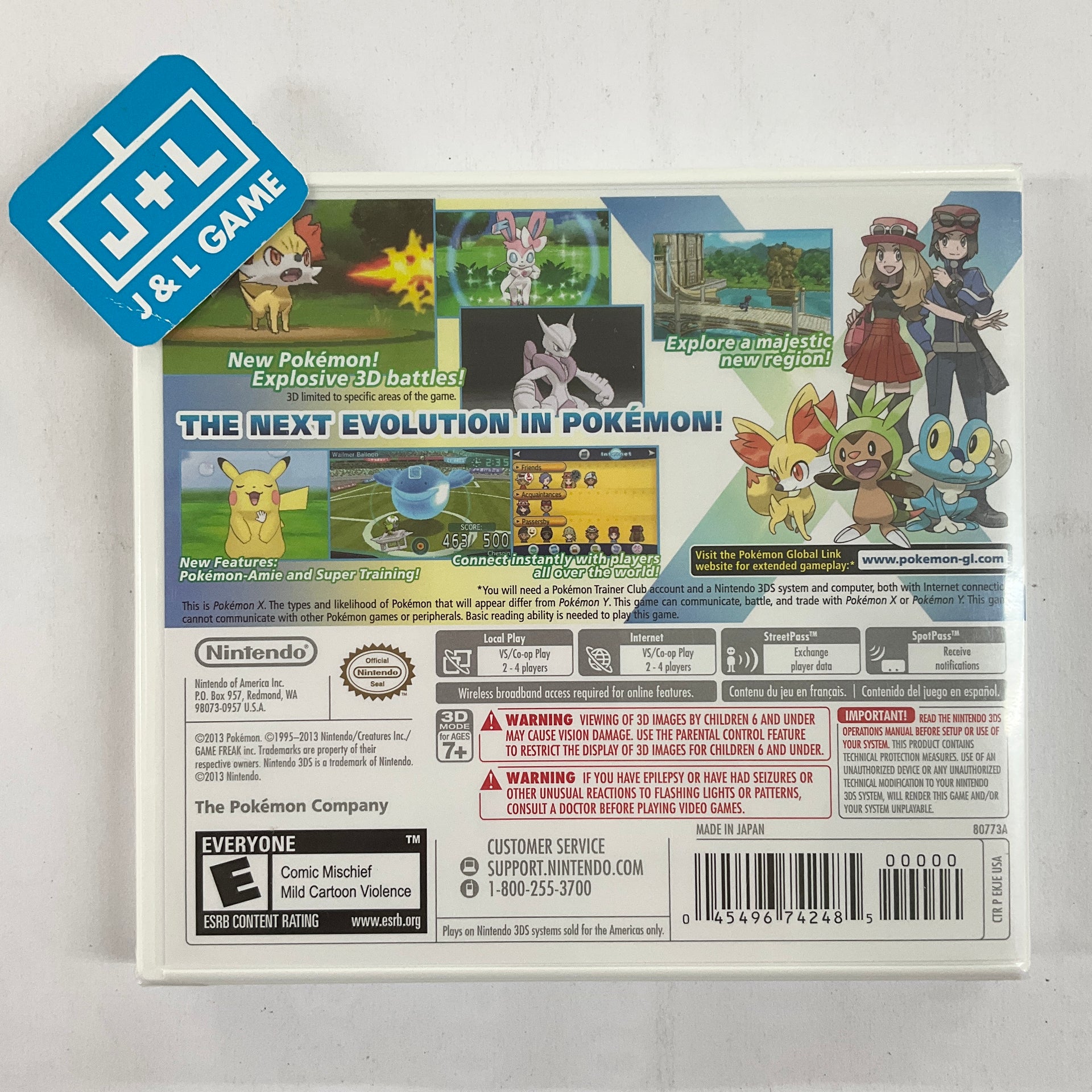 Pokemon X - Nintendo 3DS | J&L Game