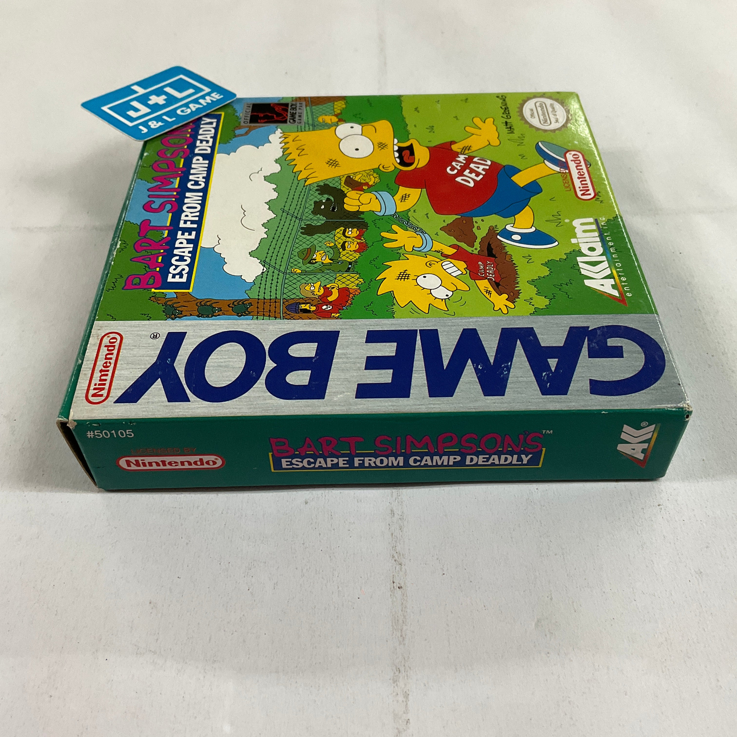 Bart Simpsons Escape From Camp Deadly Nintendo Gameboy 1991 100% CIB shops Complete