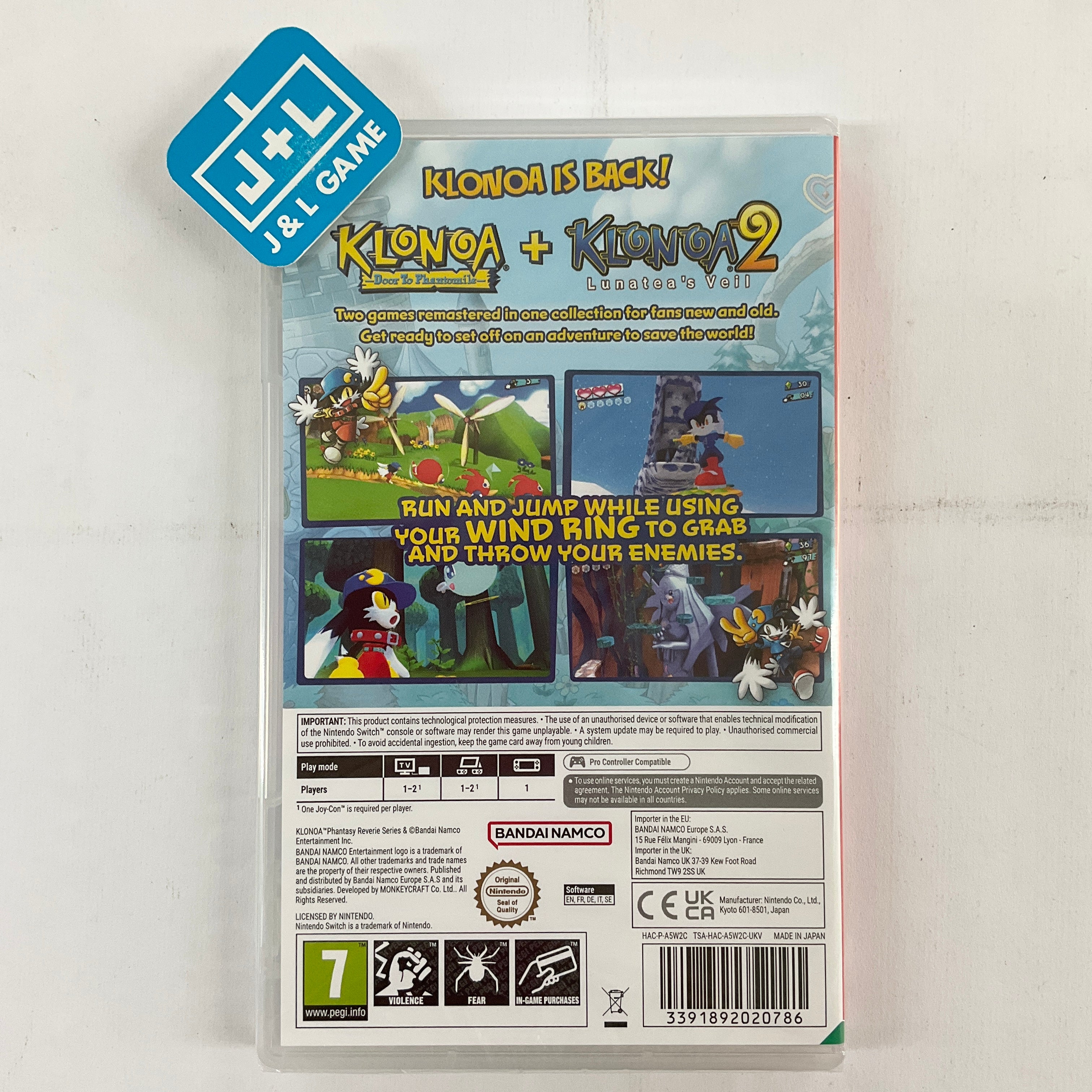 Klonoa Phantasy Reverie Series - (NSW) Nintendo Switch (European Import) Video Games Nintendo   