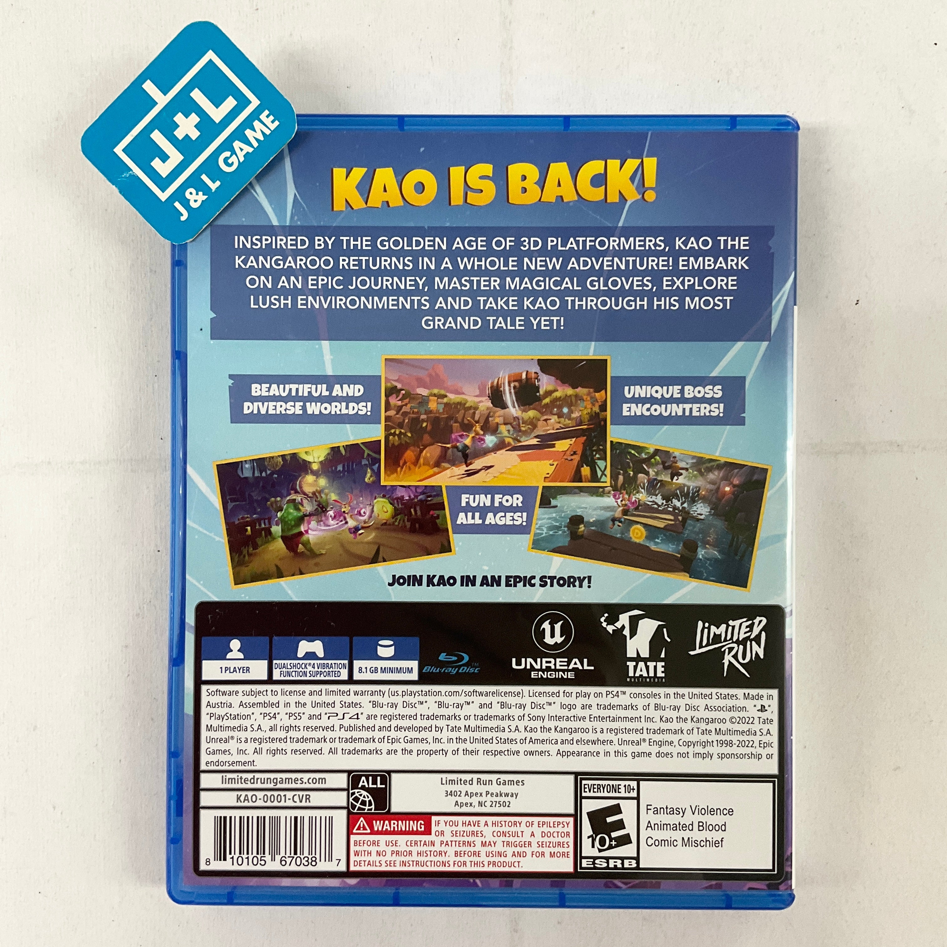 Kao the Kangaroo - (PS4) PlayStation 4 [Pre-Owned] Video Games Limited Run Games   