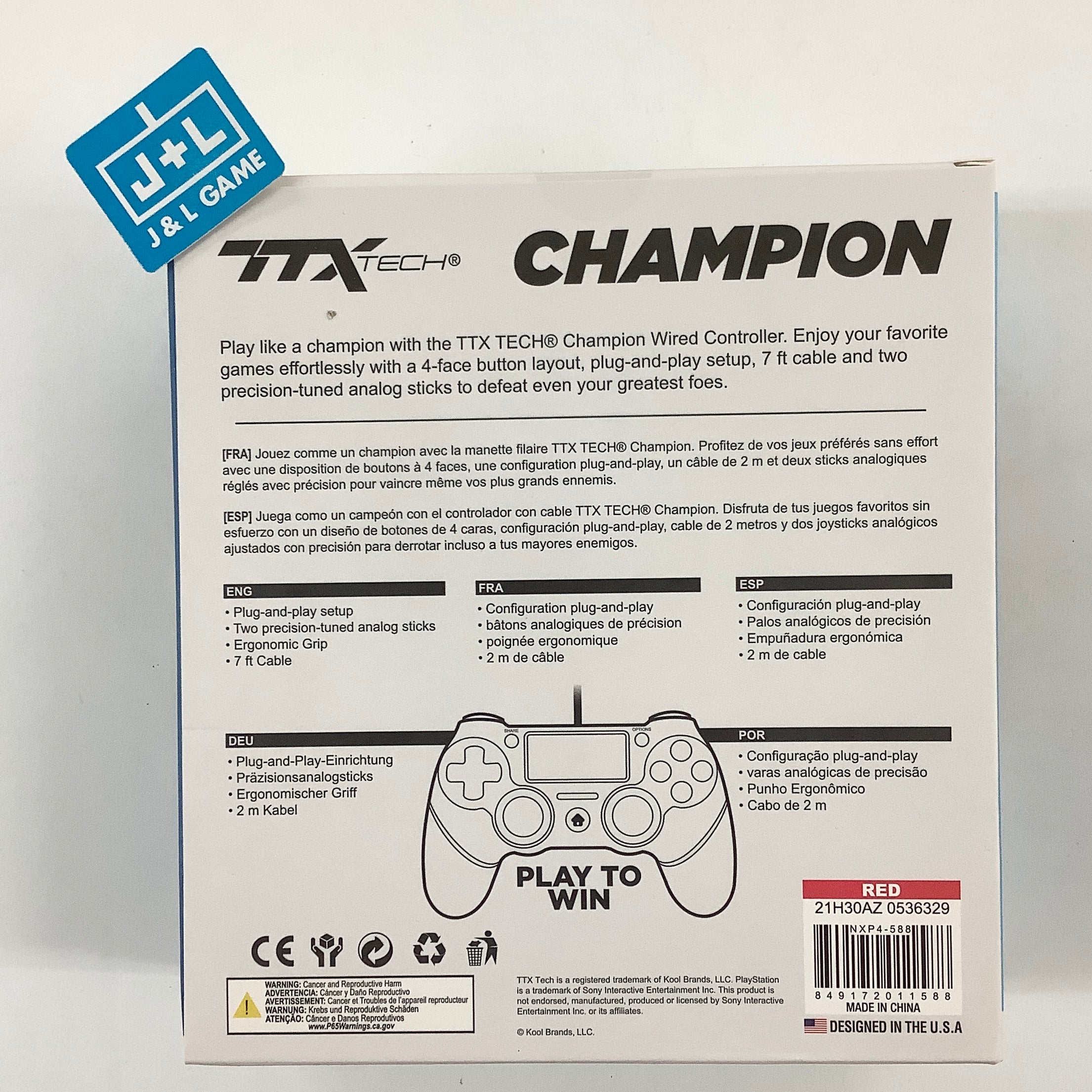 Sony playstation 4 ps4 champion wired best sale controller