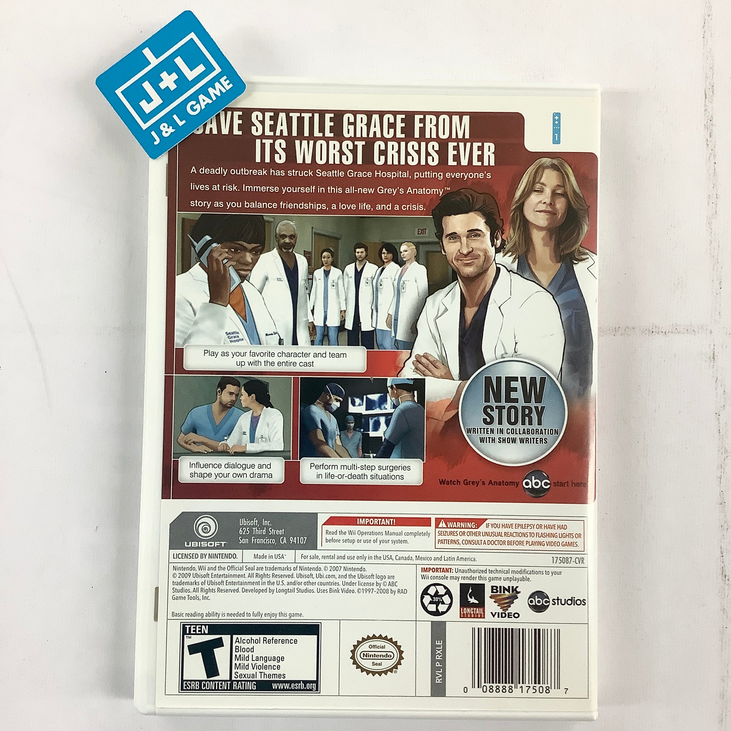 Grey's anatomy the on sale video game wii