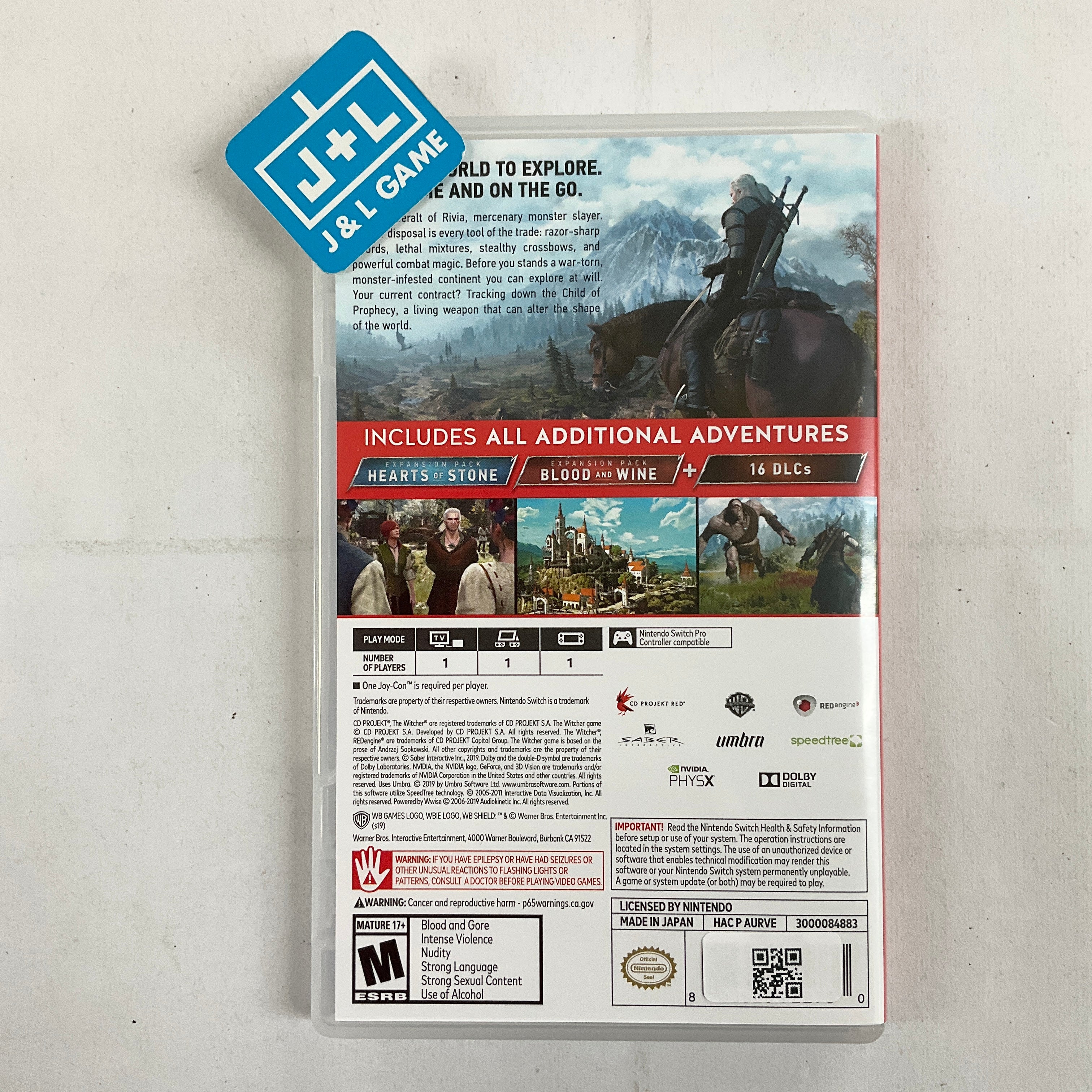 The Witcher 3: Wild Hunt Complete Edition - (NSW) Nintendo Switch [Pre-Owned] Video Games CD Projekt Red   