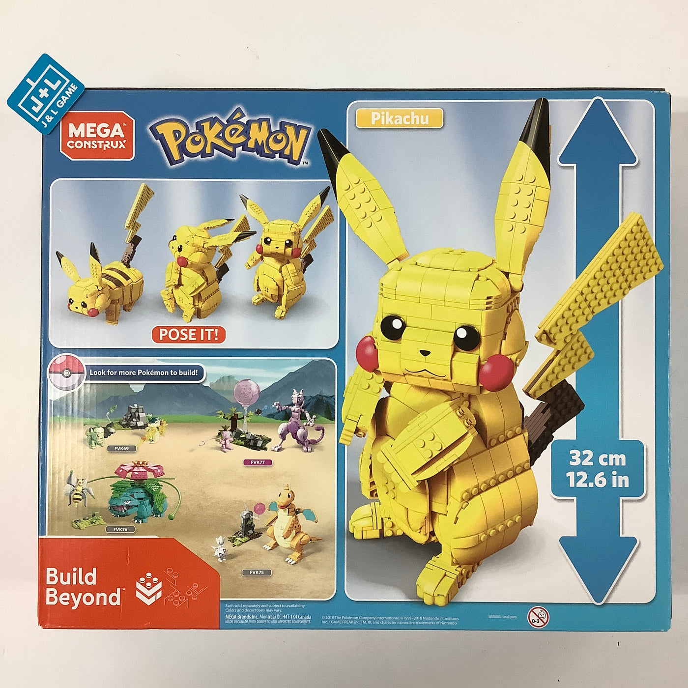 Mega Construx Pokemon Jumbo Pikachu Construction Set
