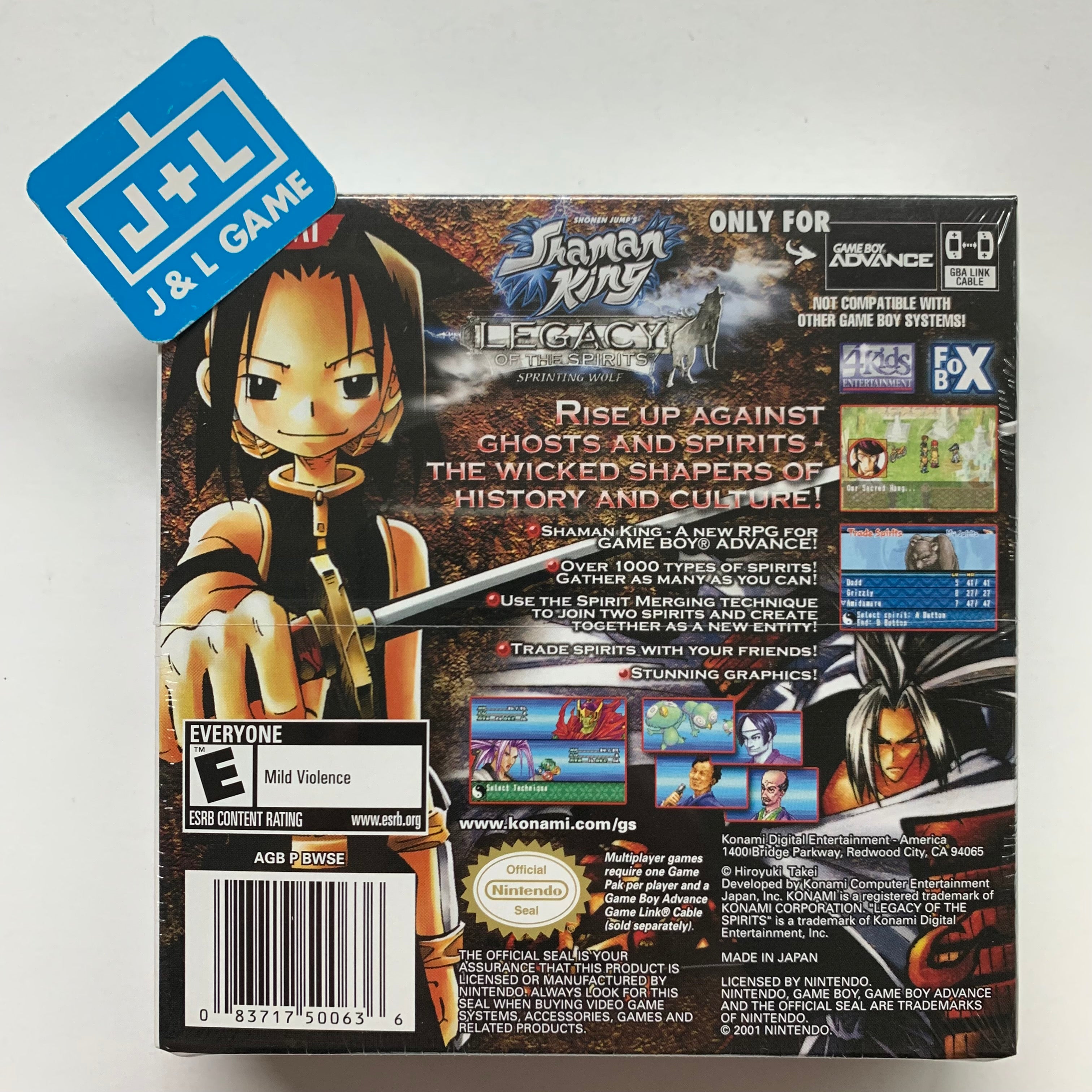 Shonen Jump's Shaman King: Legacy of the Spirits, Sprinting Wolf - (GBA)  Game Boy Advance