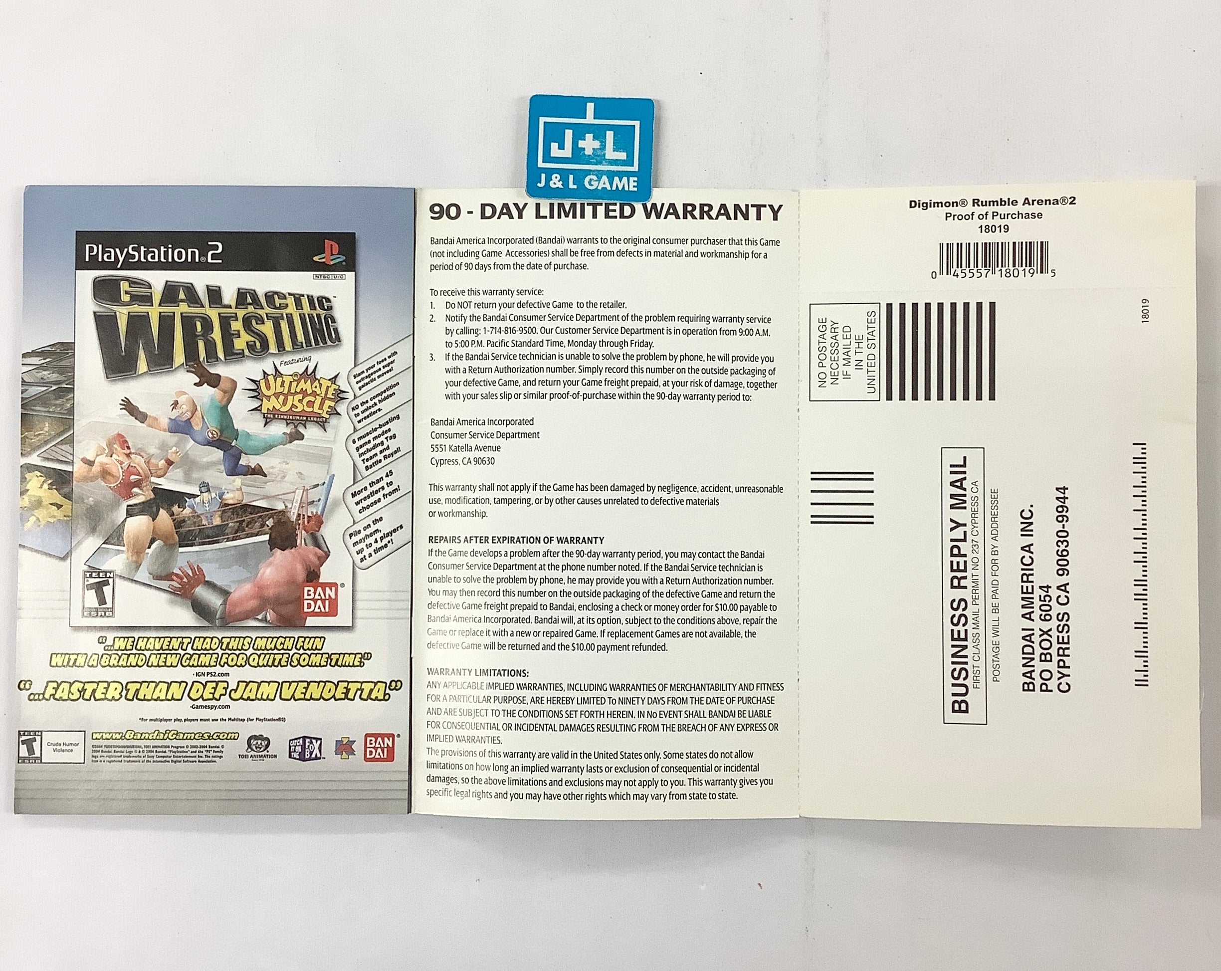 Digimon digital Monsters Rumble Arena 2 - (PS2) PlayStation 2 [Pre-Owned] Video Games Bandai   