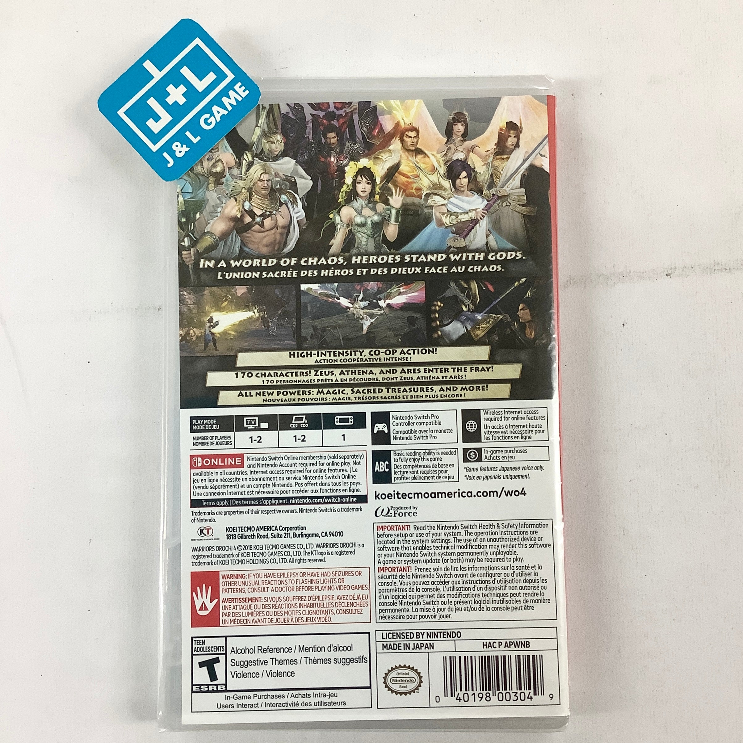 Warriors Orochi 4 - (NSW) Nintendo Switch Video Games Koei Tecmo Games   