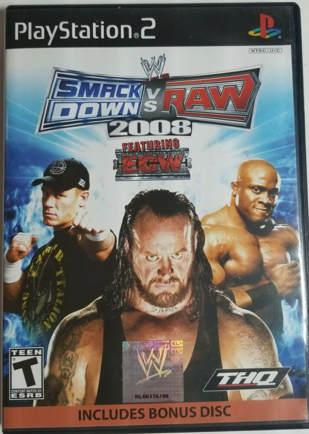 WWE SmackDown vs. Raw 2008 With Bonus Disc - (PS2) PlayStation 2 [Pre-Owned] Video Games THQ   